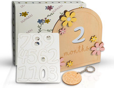 Monthly Baby Milestone Signs - Baby Monthly Milestone Wooden Circles for 1-12 Mo