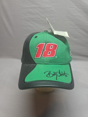 Vintage Bobby Labonte Hat #18 Leather Adjustable Green Cap Interstate Batteries 