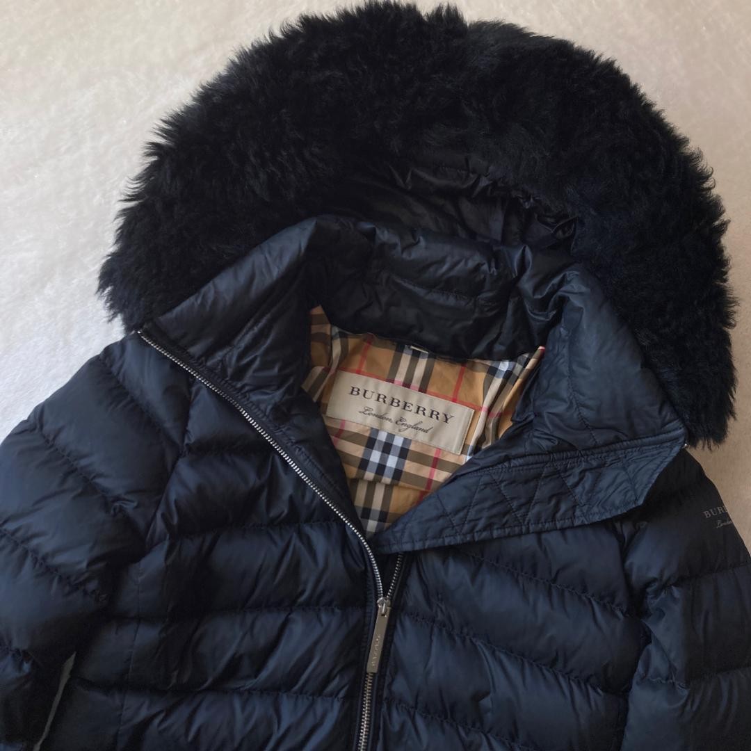 Burberry Down Jacket Check Pattern Black Nylon Po… - image 2