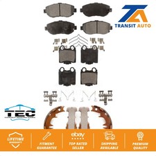 Front Rear Ceramic Brake Pads Parking Shoe Kit For Lexus SC430 IS300 GS300 GS400