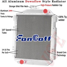 2 Row Radiator For Yanmar YM2500 YM3000 YM3110 John Deere CH19293 850 950 900HC