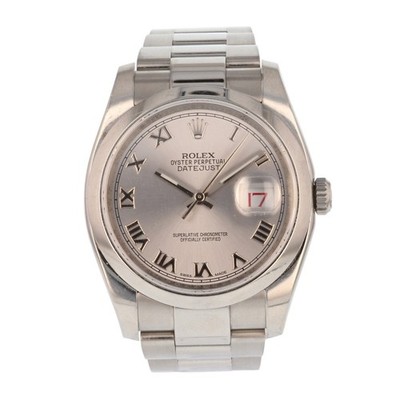 Rolex Oyster Perpetual Datejust 36mm Silver Dial Automatic Men's Wristwatch