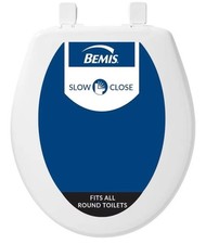 Bemis 730SLEC Slow Close Toilet Seat, Easy Clean Hinges and Durable Plastic Seat