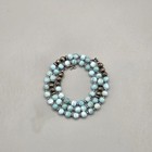 Dominican Larimar Sterling Navajo Bench Bead Necklace Southwest Native Squash... — photo 4