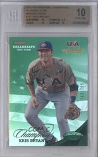 2013 USA Baseball Champions Certified National Team Mirror Green Kris Bryant 3y8