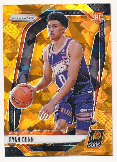 RYAN DUNN 2024-25 PANINI PRIZM ORANGE CRACKED ICE RC ROOKIE #258 SUNS MINT A