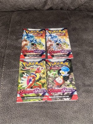 4 Pokémon Scarlett And Violet Single Packs