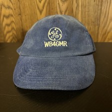 GE General Electric Vintage Hat Cap Corduroy Blue SnapBack RARE 🇺🇸 WB4GMR
