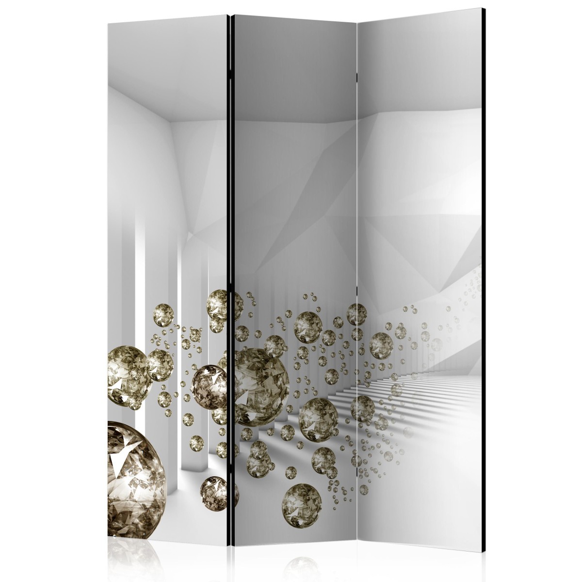 Paravent 3 volets Corridor of Diamonds pour coin bureau et chambre d'amis
