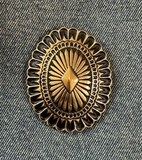 Gold Concho Bolo Tie Slide