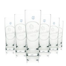 6x Krombacher Bier Glas 0,2l Becher Hell Sahm Willi Pils Gl&auml;ser Brauerei Beer