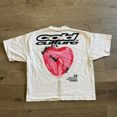 トップス coldculture Cold Culture lollipop t-shirt featuring a heart graphic with ants