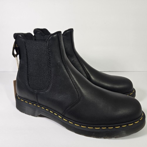 NEW Dr. Martens Mens 13 Black Chelsea Leather Boots Warmwair 2976 - 第 4/10 張圖片
