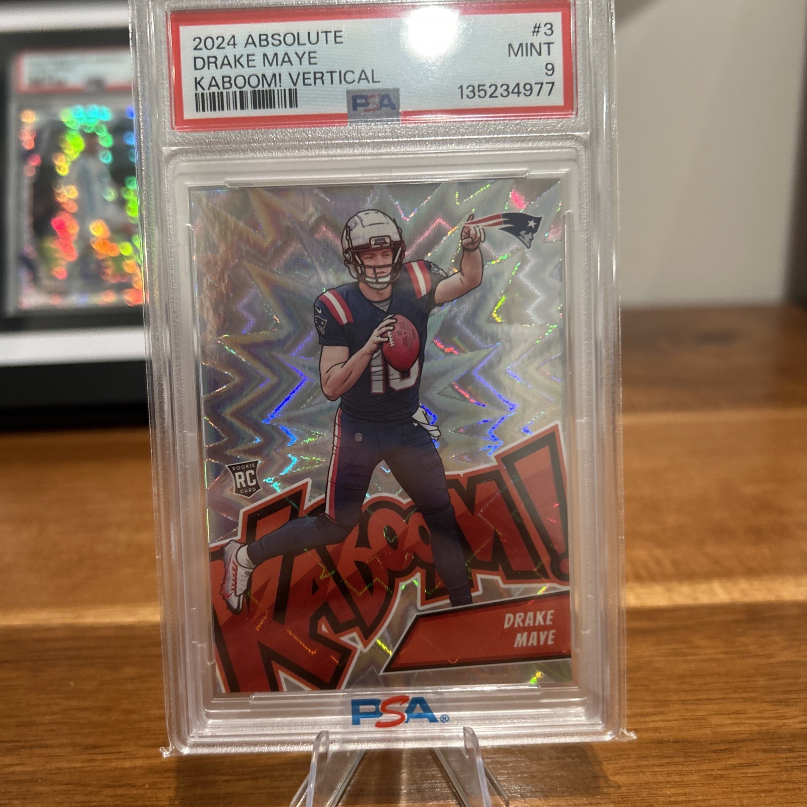 2024 Panini Absolute Drake Maye Vertical Kaboom! Rookie