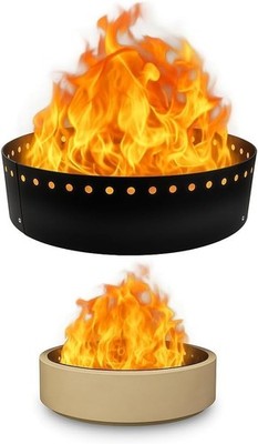 36'' Round Outdoor Fire Ring Liner Heavy Duty Steel Smokeless Fire Pit Insert