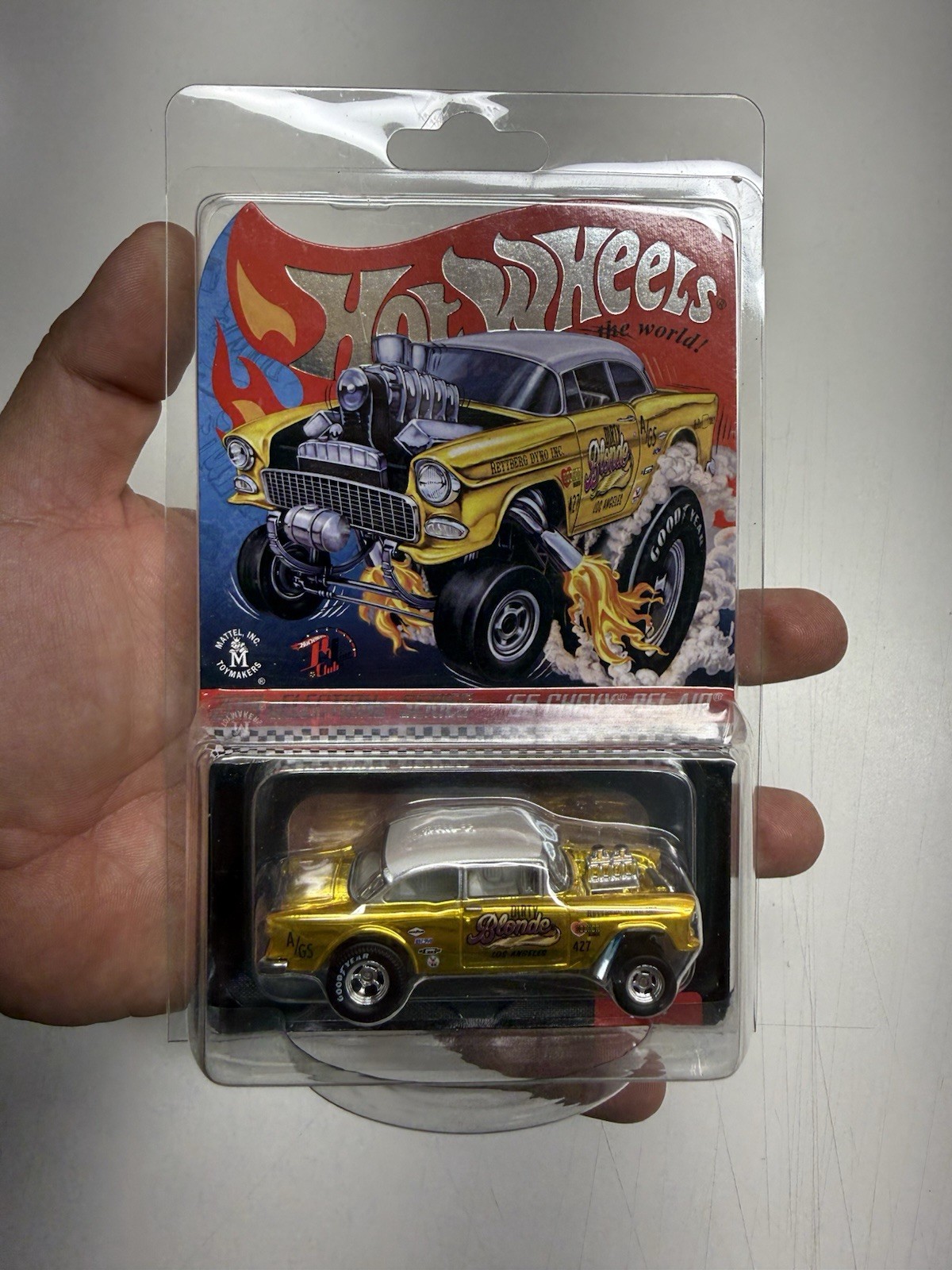 Hot Wheels RLC Selections '55 Chevy Bel Air Diecast Car Dirty Blonde