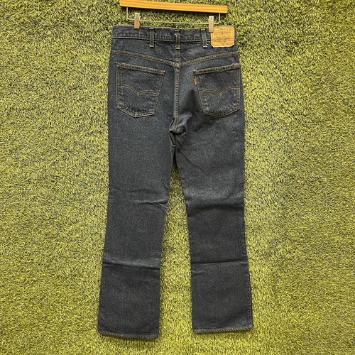 VTG Levis 20517 0217 Orange Tab Dark Blue Denim Bootcut Jean Pants 80s Men 32x33