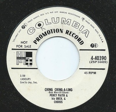 Percy Faith And His - Ching Ching-A-Ling / Petite - Used Viny - Promo - G8100z
