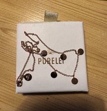 Zarte Purelei Kette mit kleinen Plättchen rosé vergoldet