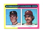 1975 Topps MLB mini Strikeout Leaders card #312 - NOLAN RYAN and STEVE CARLTON