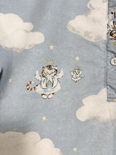 Vintage 90 s ESLEEP Pajama Set Women s Medium Angelic Cloud Cats Soft Cotton
