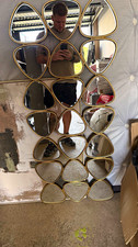 SQUARO™ Modern Geometric Wall Mirror | 15-Piece Decorative Accent Mirror | Gold