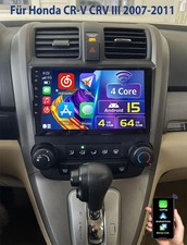 Apple CarPlay 4+64GB Android15 Autoradio GPS Navi Für Honda CRV CR-V III 2007-11