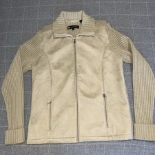 Lady Hathaway Sweater Womens Large Brown Full Zip Knit Cardigan Outdoors Ladies