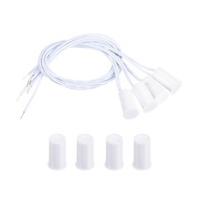 Magnetic Reed Switch, 4 Pack NC Ring Alarm Contact Sensor Switch, White