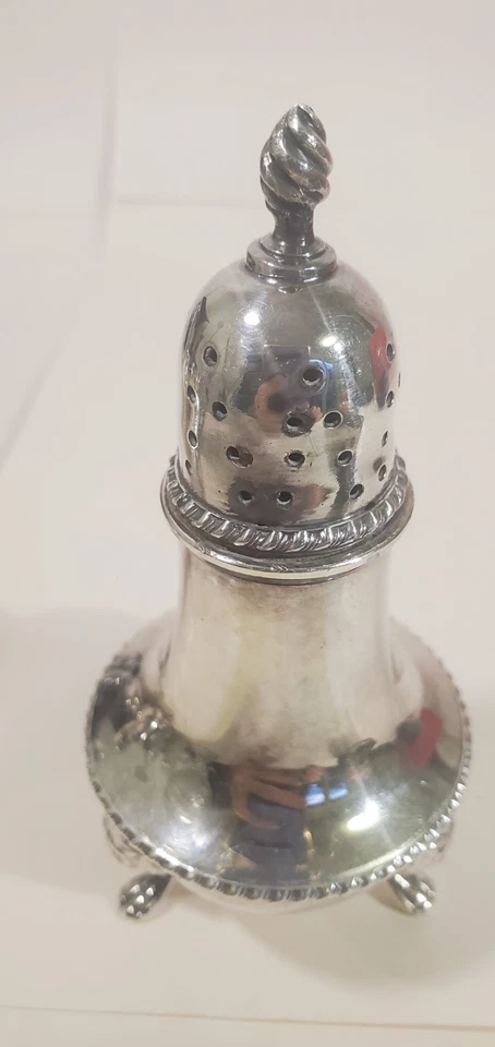 Barker Brothers Plateado Birmingham Inglaterra Sal Azúcar Shaker Cabeza de León Foto 4 de 4