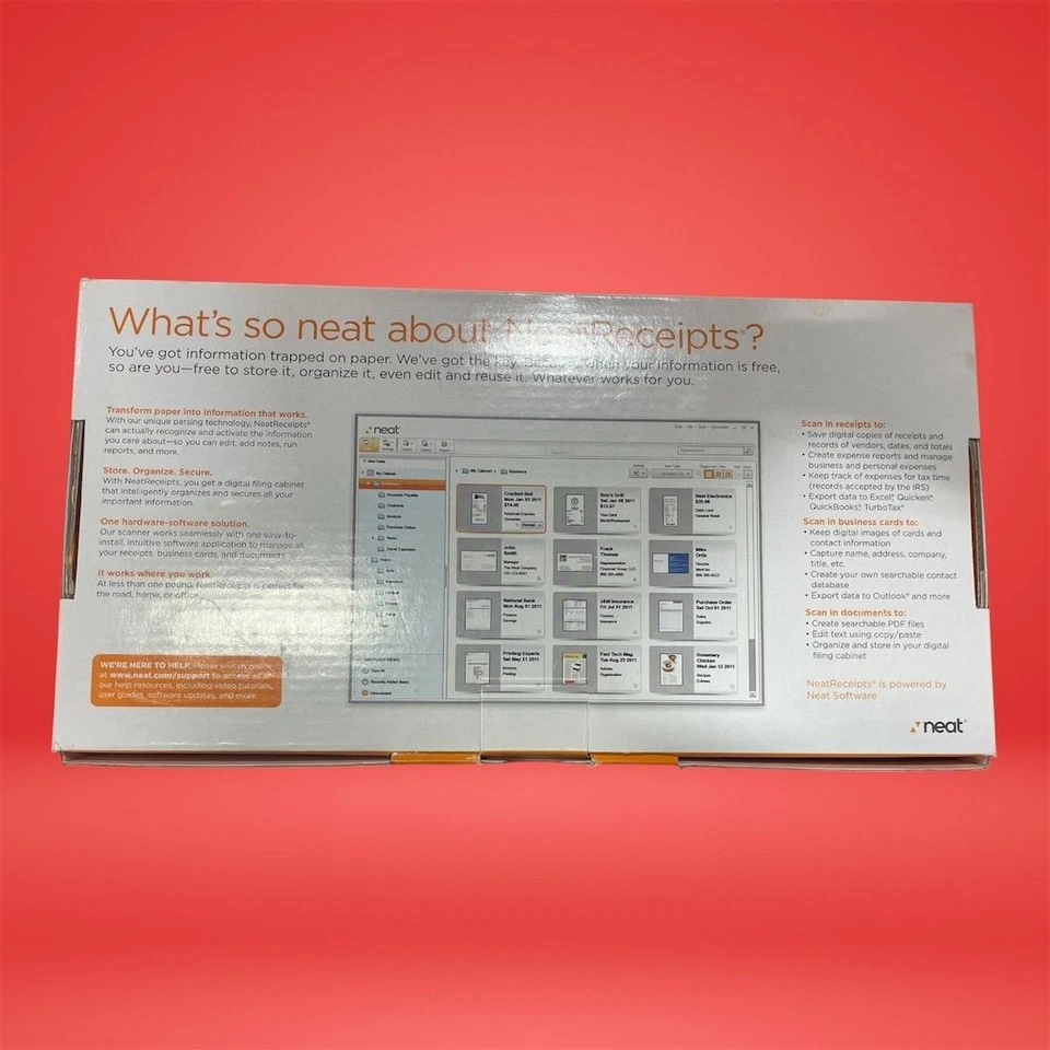 NeatReceipts Portable USB Mobile Document Receipt Scanner A4 600dpi Software - Image 2 of 4