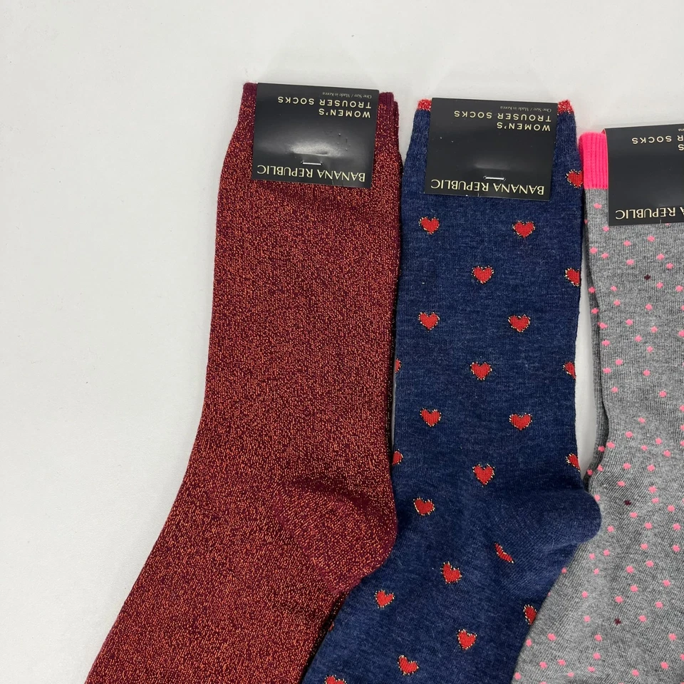 Lot of 4 Banana Republic Trouser Socks Women's One Size Multicolor Mid Calf NWT - Image 2 of 4