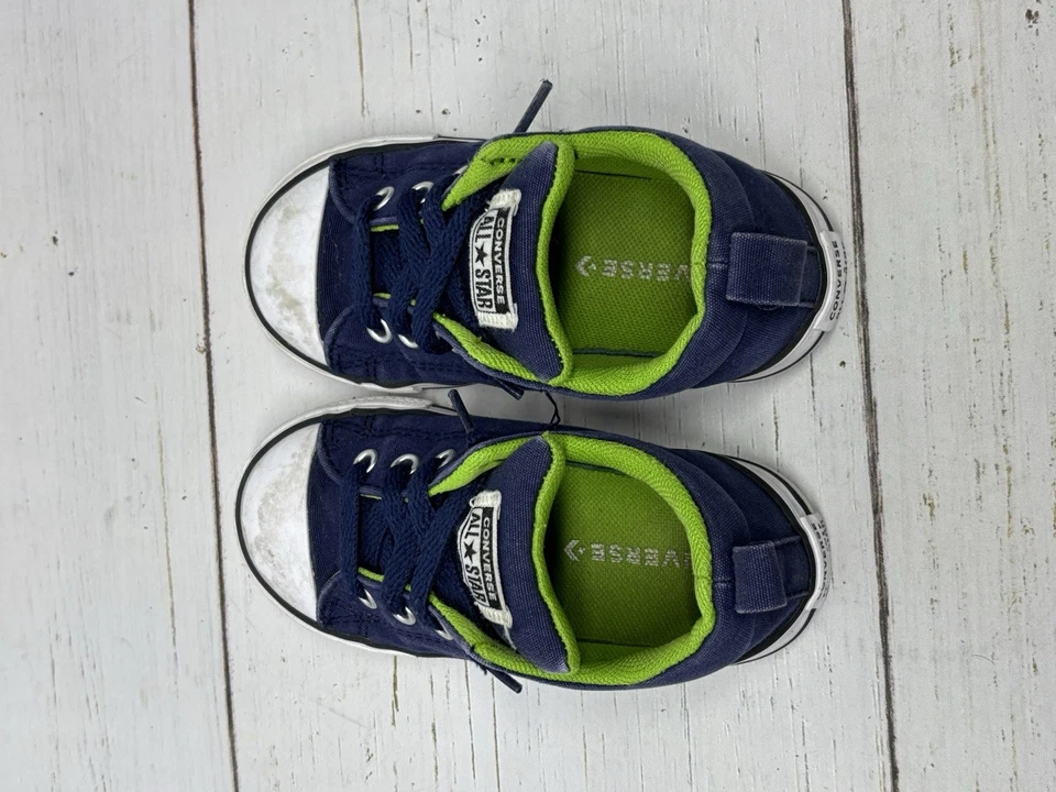 Размер 8 Converse туфли ребенка ясельного возраста синий с зеленый - Изображение 4 из 4