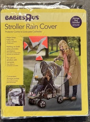 Babies''R''Us Stroller Rain Cover with Convenient Storage Bag Included New