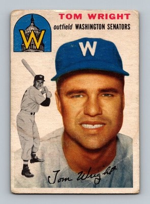 1954 Topps #140 Tom Wright LOW GRADE Vintage Baseball Card