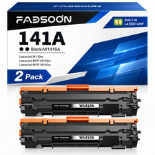 141A W1410A 2PK BK With Chip Toner Cartridge Fits LaserJet M110w MFP M139w M140w