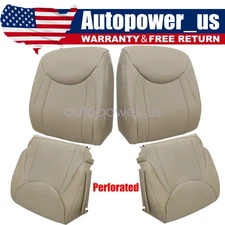 For 2001 to 2006 Lexus LS430 Front Set Bottom/Top Leather Perforated Cover Tan