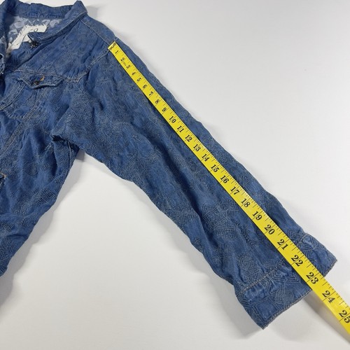 Johnny Was Womens Jacket Qiva Embroidered Denim Textured Boho Oversized Size XL - Picture 16 of 16