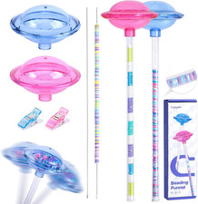 2 Pack Bead Funnel for Clay Beads Bracelet Making, Bead Spinner Maker Kit with G