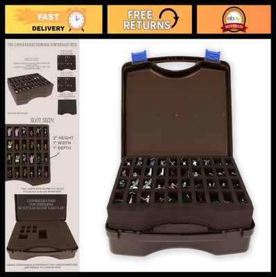 Miniature Carrying Case - Waterproof Rigid Storage Box with Shockproof Foam, Hol