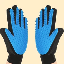 2 Pack Pet Hair Remover Gloves – Cat & Dog Grooming Mitts with Silicone Tips