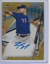 BROCK BURKE 2020 Finest Gold Refractor auto 30/50 rookie Texas Rangers