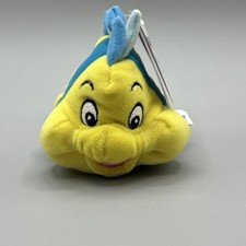 Disney Store The Little Mermaid 7" Bean Bag Flounder Plush Stuffed Animal Toy