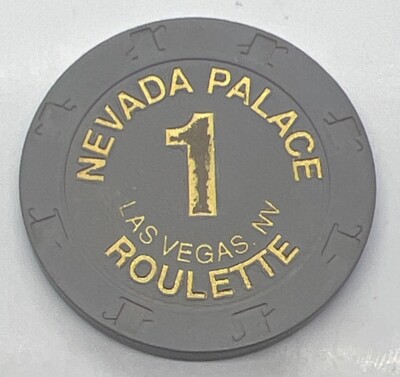 Nevada Palace Casino Las Vegas Nevada Gray 1 Roulette Chip H&C 1998
