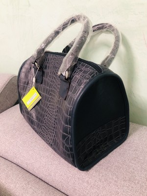 Borsa da donna CARPISA bauletto con doppio manico blu effetto coccodrillo |  eBay