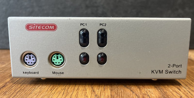 2 Port Sitecom KVM Switch - KV-005 - UNGETESTET - ERSATZTEILE ODER REPARATUREN ohne Netzkabel