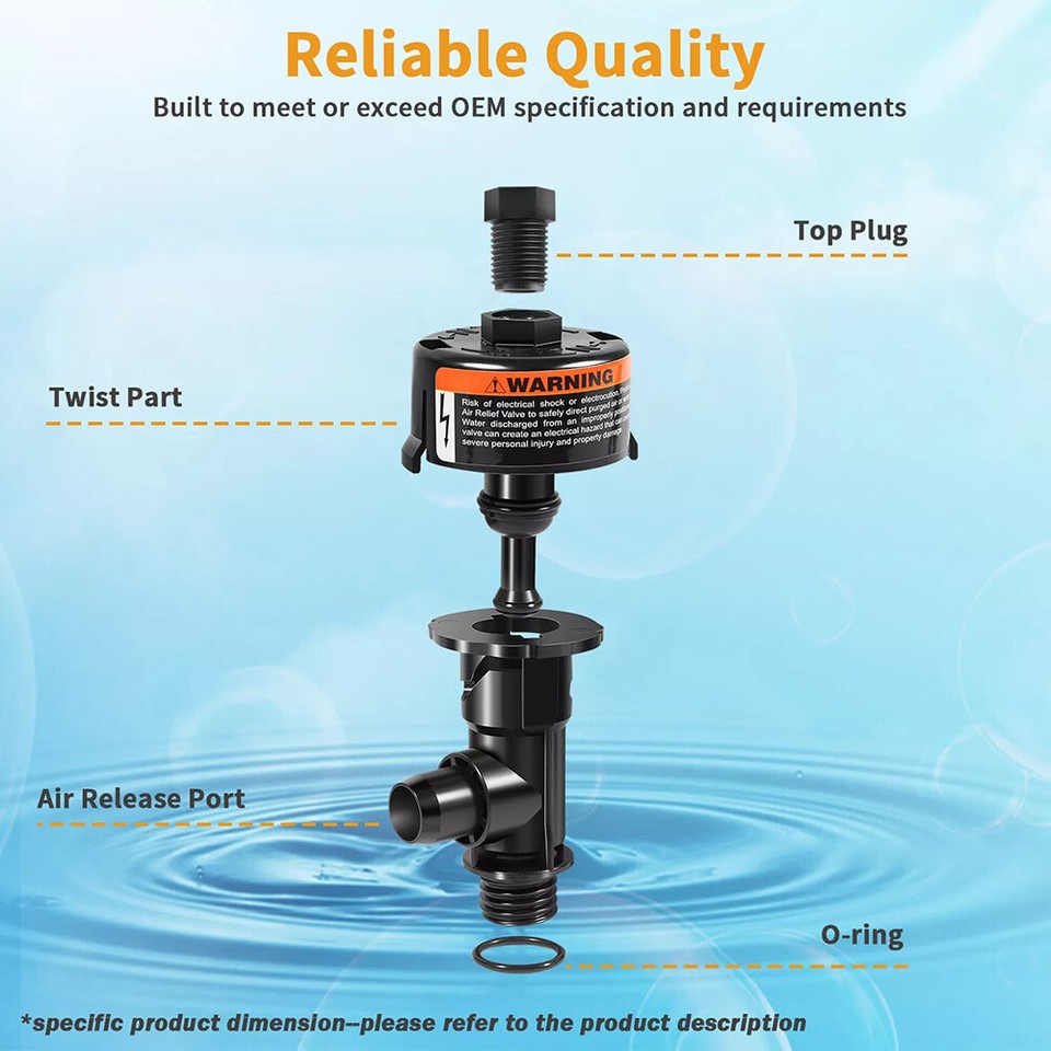 Replace For Pentair FNS SMBW Clean & Clear Pool Filter Air Relief Valve