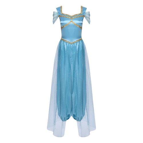 Costume cosplay donna principessa indiana araba danza del ventre tutina pagliaccetto - Foto 33 di 59