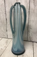 Vintage Murano Hand Blown Art Glass Large Fused/Folded Swung Stretch Basket 11"