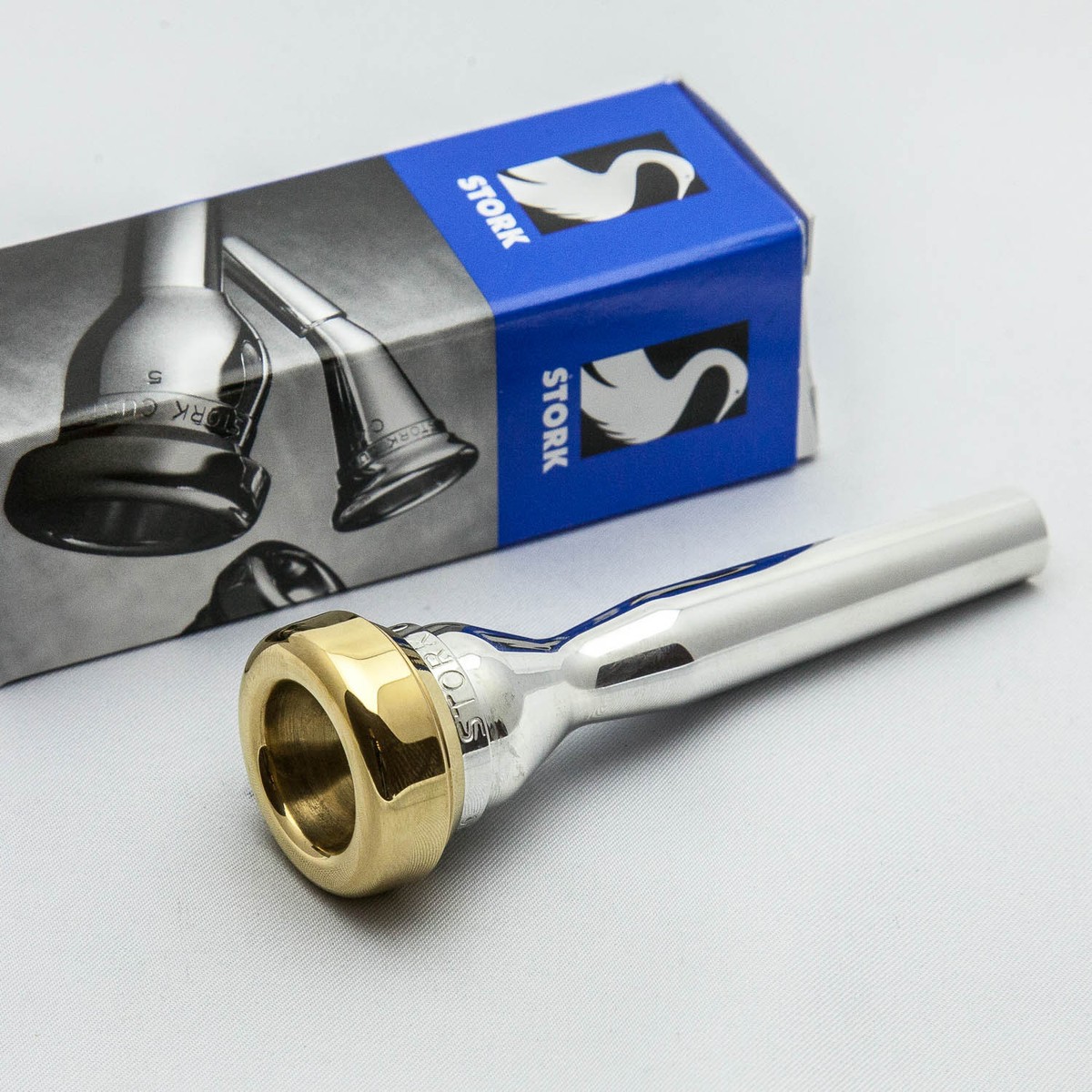 24kt PREMIUM GOLD シューベルト Genuine Stork 24K Gold Rim & Cup Vacchiano Trumpet Mouthpiece, 7B